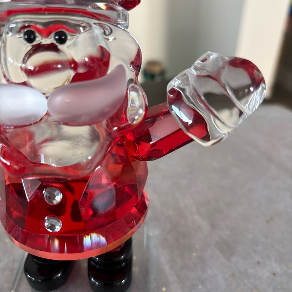 Crystal Santa Claus Standing Beautiful Piece 7” - Picture 4 of 12